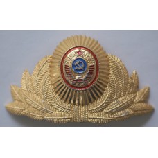 Soviet Union era militia officer (police officer) parade cap badge 