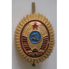 Soviet Union era militiaman (policeman) pilotka cap badge 