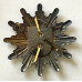 Federal Border Guard cap badge, gun metal finish