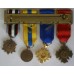 Miniature group of French & Belgian veteran medals including Somme and Chemin-des-Dames Combatant medals 