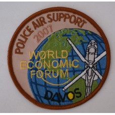 Davos World Economic Forum Police Air Support 2007 patch 