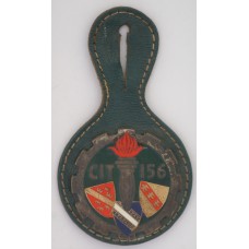 156th Transport Instruction Center unit badge on its original leather fob
