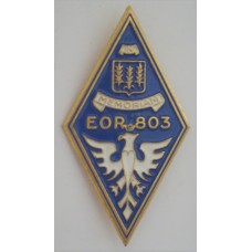 Training Group Bizot Espiart in Memoriam EOR 803 unit badge for the Armored Cavalry Branch Training School 