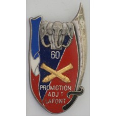 Training Group Adjutant Lafont unit badge for the 60th Promotion of the National Active Non-Commissioned Officers School Artillery Section 