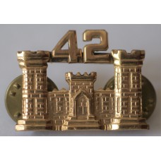 42nd Engineer Battalion officer's collar badge 