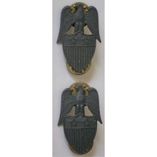 2 Star General Aide de Camp subdued collar badges