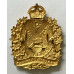 Montreal City Police gilded King's Crown cap badge