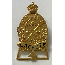 Lachute City Police King's Crown cap badge