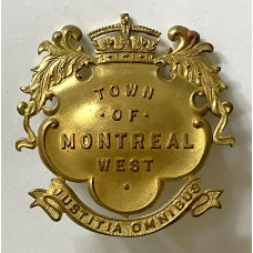 Town of Montreal West Police cap badge