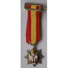 Spanish Naval Order of Merit 2nd Class breast star, miniature version 