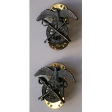 Quartermaster Corps Officer subdued collar badges 