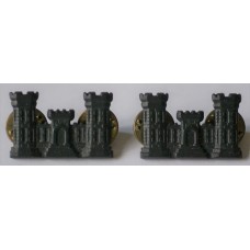 Corps of Engineers Officer subdued collar badges 