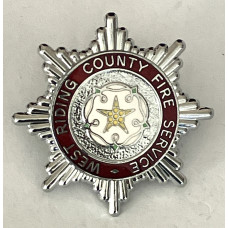 West Riding County Fire Service cap badge 