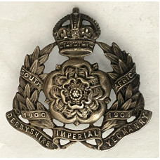 Derbyshire Yeomanry cast silver pouch badge