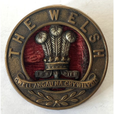 The Welsh Regiment helmet plate centrepiece 