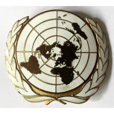 United Nations metal and enamel beret badge