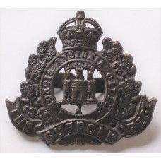 The Suffolk Regiment bronze officer's cap badge