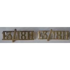 13/18th Hussars shoulder badges