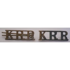 King's Royal Rifle Corps shoulder badges