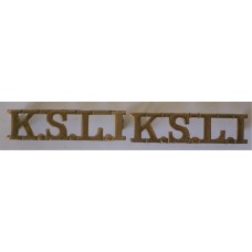 King's Shropshire Light Infantry shoulder badges