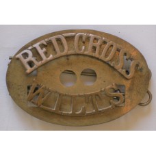 Red Cross shoulder badge - Wiltshire