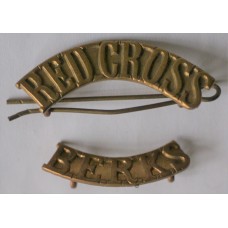 Red Cross shoulder badges - Berkshire