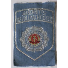 East German Police Section Officer uniform patch 