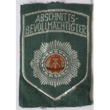 East German Police Section Officer uniform patch 