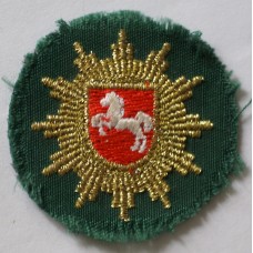 Lower Saxony Police metallic thread embroidered cap badge 