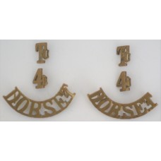 4th Territorial Battalion Dorset Regiment shoulder titles 