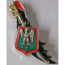 7th Chasseurs Regiment cavalry unit badge 