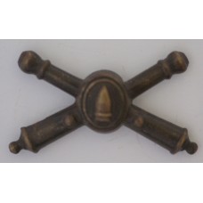 Coast Artillery Corps post 1905 officer's collar badge 