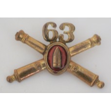 63rd Coast Artillery Regiment officer's collar badge