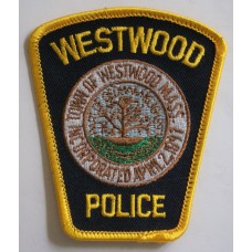 Westwood Police hat sized patch, Massachusetts 