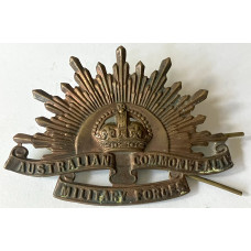 Australian Commonwealth Military Forces rising sun style general service cap badge