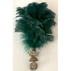 Royal Irish Fusiliers cap badge and green hackle 