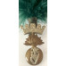 Royal Irish Fusiliers cap badge and green hackle 