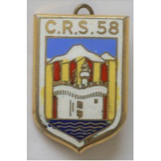 Police CRS 58th Company (Perpignan) riot police unit badge 