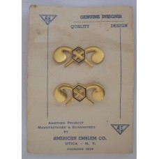 Chemical Corps officer collar badges made by AE Co Utica 