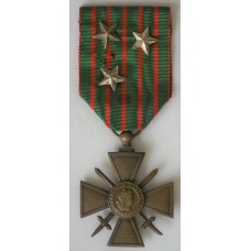 1914-18 WWI Croix de Guerre, with 3 citations