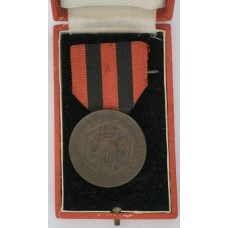 Wurttemberg Fire Service Decoration 1919-1925, in original fitted embossed case of issue