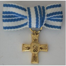 Bavaria Fire Service Decoration for 40 years’ active service, post 1953 issue ladies miniature version 