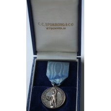 President of Iceland's Medal of Honour in fitted case of issue by C. C. Sporrong & Co. of Stockholm