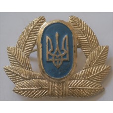 Ukraine Army enlisted ranks parade dress cap badge 