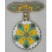 Yellow Merit Badge of the Imperial Gift Foundation Social Welfare Organisation in its titled case of issue