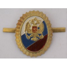 Russian Interior Ministry Police pilotka cap badge 