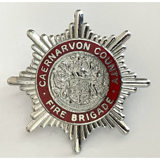 Caernarvon County Fire Brigade cap badge 