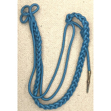 Blue fourragere worn by French troops on UN peacekeeping duty