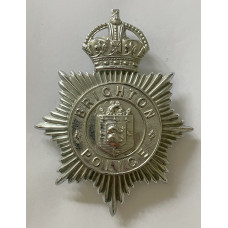 Brighton Borough Police King's Crown helmet plate