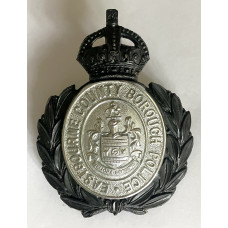 Eastbourne County Borough Police King's Crown helmet plate